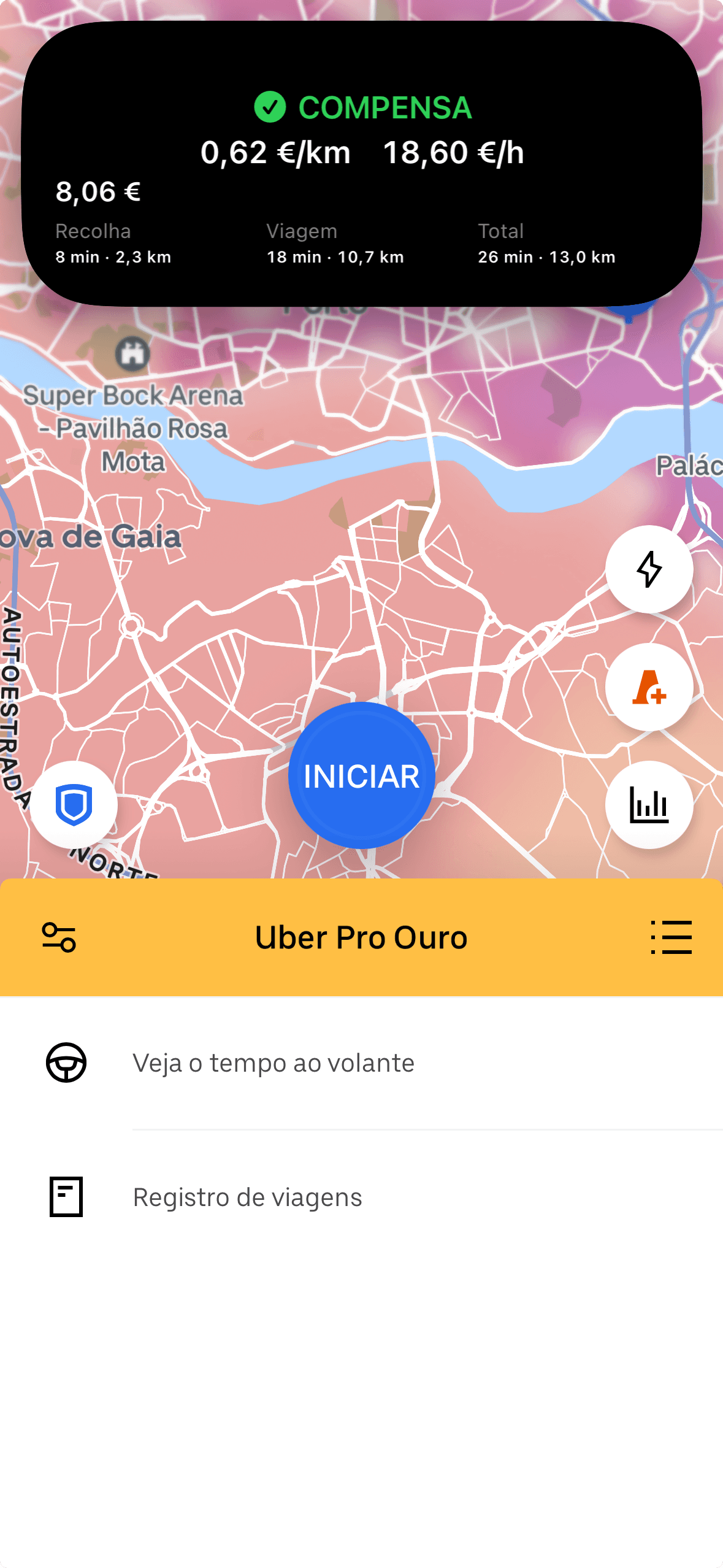 Captura de uma oferta na plataforma com o overlay do GoPensa a indicar COMPENSA